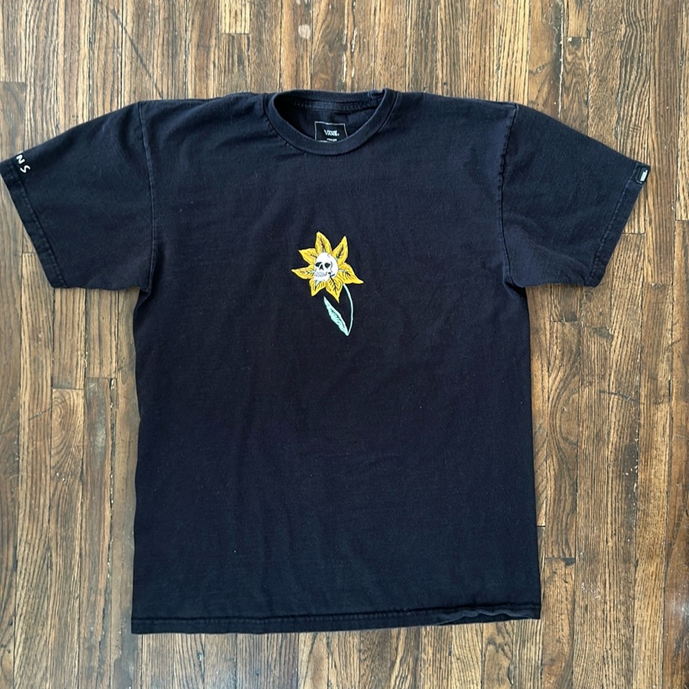 Men’s Vans T-Shirt Skull Sunflower